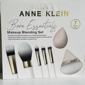 Anne Klein Bare Essentials 7-Piece Makeup Blending Brush & Sponge Set